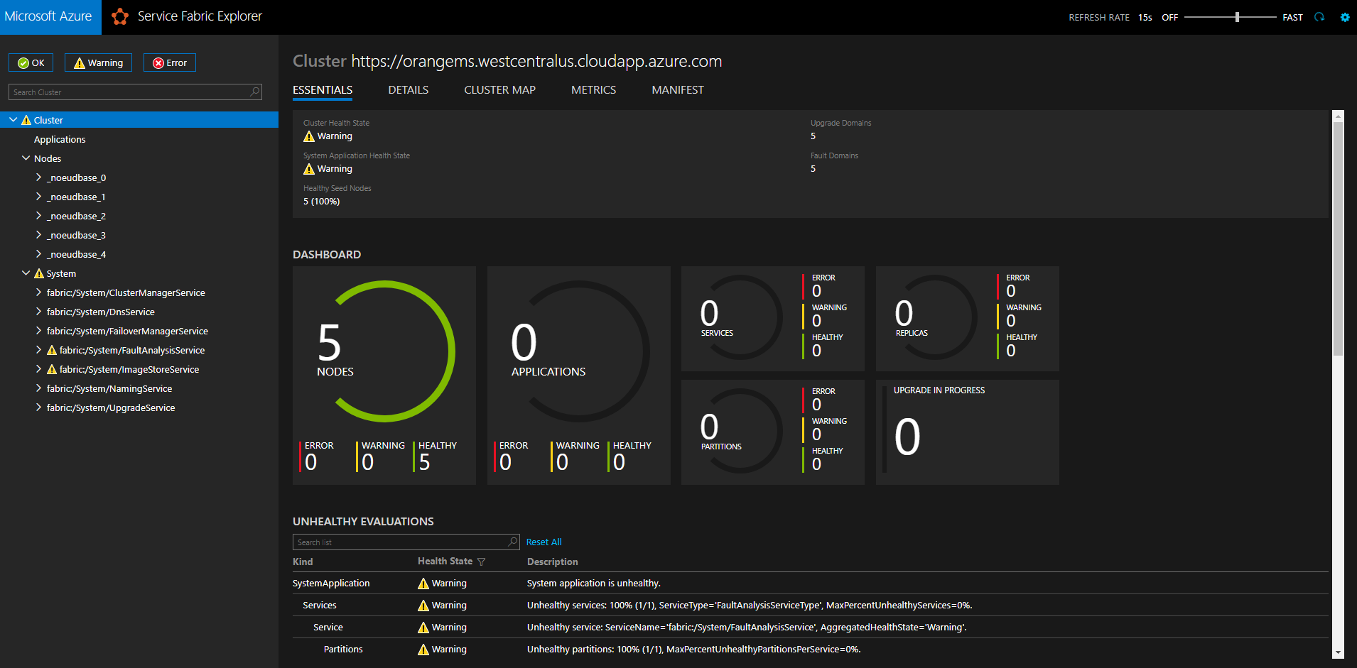 14 - Création d'un cluster Azure Service Fabric (Portal mode)