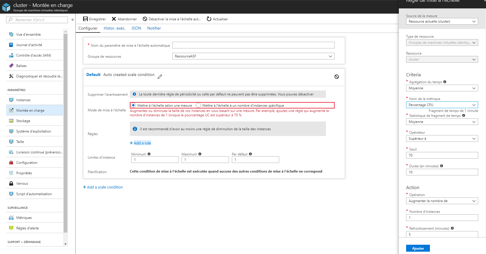 16 - Création d'un cluster Azure Service Fabric (Portal mode)