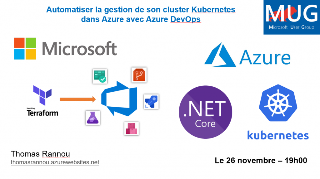 mugLyon 1024x574 - Meetup MUG Lyon : Automatiser la gestion de son cluster Kubernetes dans Azure avec Azure DevOps