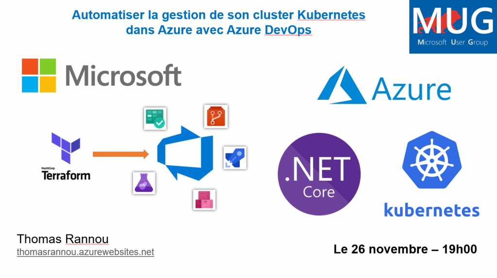 mugLyon 1024x574 - Vidéo MUG Lyon : Azure DevOps et Terraform pour automatiser du Kubernetes dans Azure
