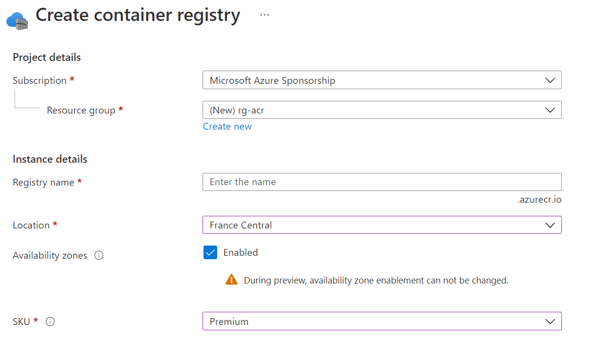 acrwithaz - La haute disponibilité d'un Azure Container Registry